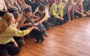 Spotkanie z wyjątkowym gościem – kotem z fundacji pomagającej zwierzętom. (3)